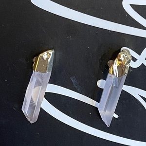 Starfish real crystal earrings post style gold NWT